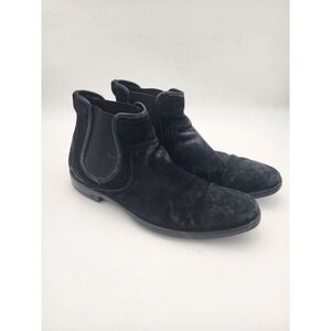 John Varvatos Distressed Fleetwood Sharpei Black Suede Chelsea Boots Size 10